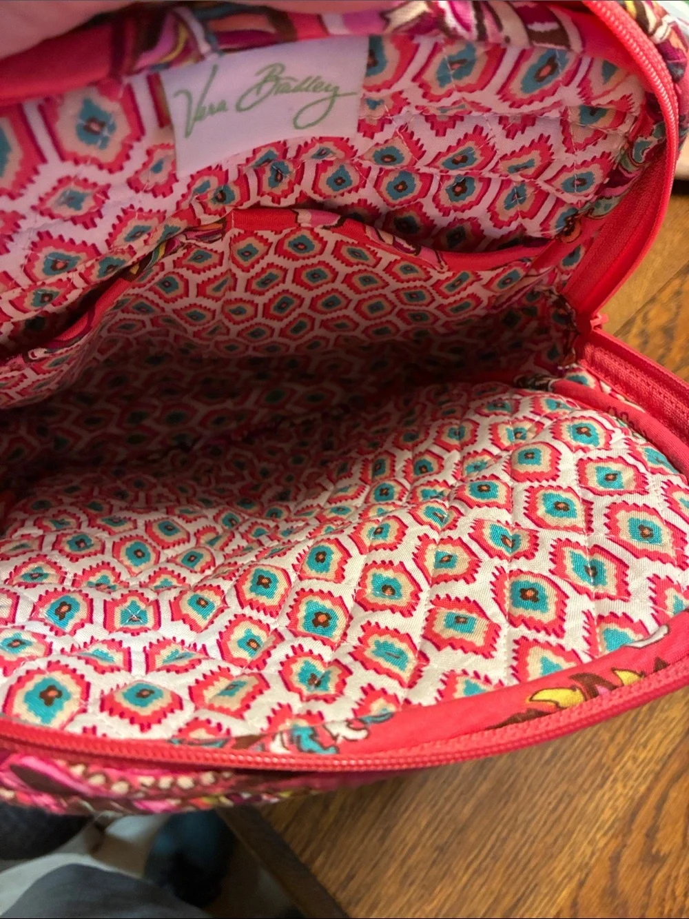 Vera Bradley Call Me Coral Quilted Floral Print Women's Backpack